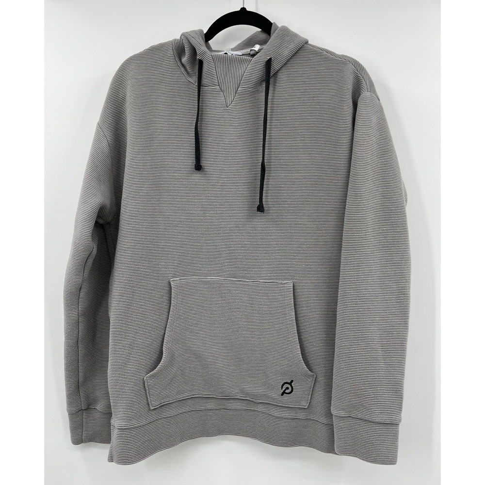 Peloton Ribbed Side Zip Hoodie Sweatshirt Kangaroo Pocket Size Medium USA Made